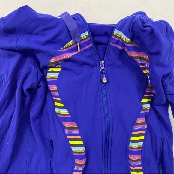 Lululemon In Stride Blue ZIp Jacket Hoodie 8 - Picture 2 of 7